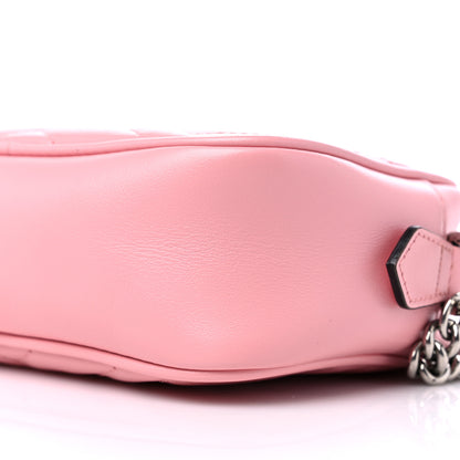 Gucci Calfskin Matelasse Mini GG Marmont Chain Shoulder Bag Wild Rose 10 of 11