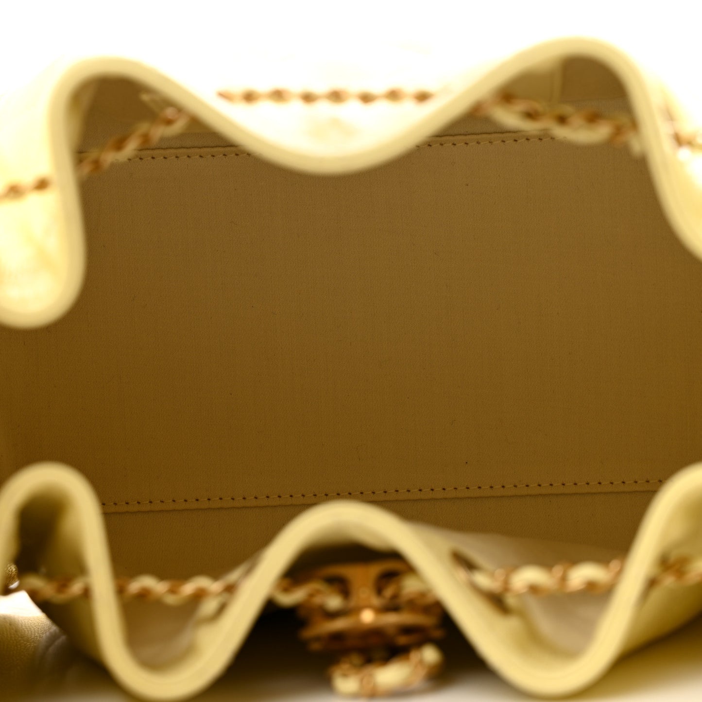 Caviar Quilted Small Chanel 25 Handbag Light Yellow