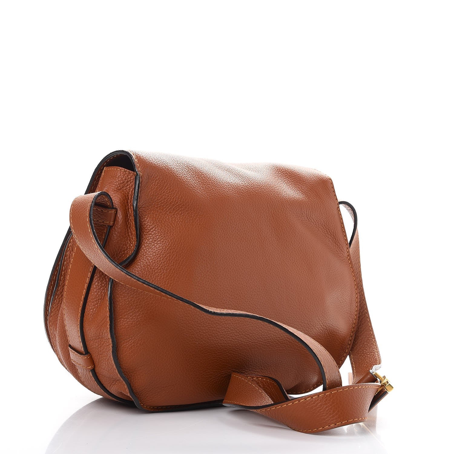 Chloe Calfskin Medium Marcie Round Crossbody Bag Tan 3 of 8