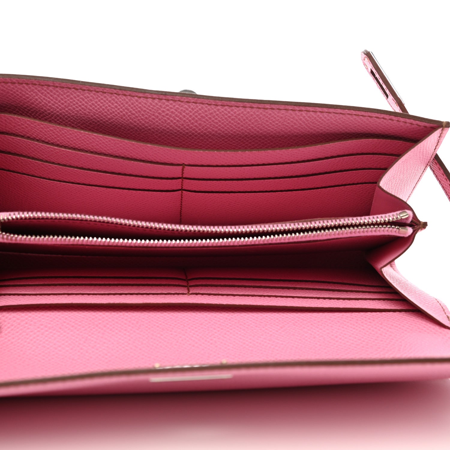 Hermes Epsom Kelly Longue Wallet 5P Pink 5 of 7