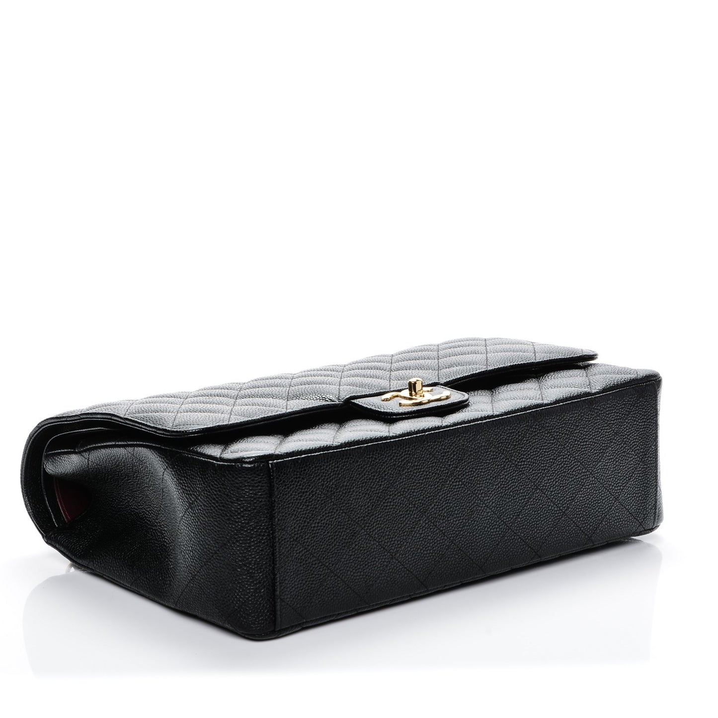 Caviar Quilted Maxi Double Flap Black