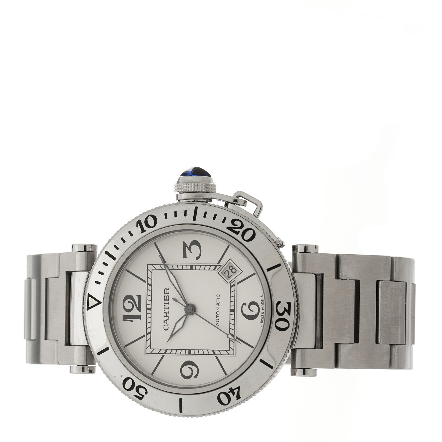 Cartier Stainless Steel 40mm Pasha Automatic Watch 2 of 5