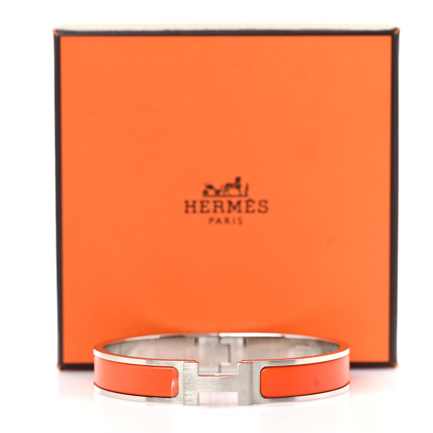 Matte Enamel Narrow Clic Clac HH Bracelet T6 Orange
