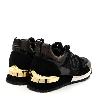 Louis Vuitton Suede Monogram Run Away Sneakers 38 Black 5 of 9
