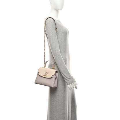 Louis Vuitton Soft Calfskin Mini Lockme Ever Quartz Greige 2 of 9