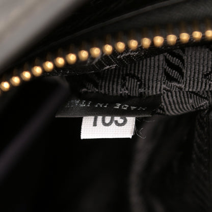 Prada Saffiano Vernice Turn Lock Shopping Tote Black 6 of 10