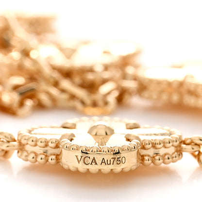 Van Cleef & Arpels 18K Yellow Gold 10 Motifs Guilloche Vintage Alhambra Necklace 5 of 5