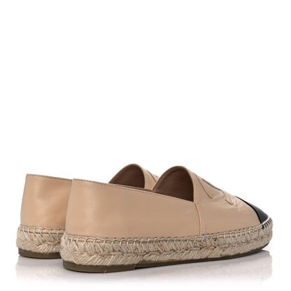 Chanel Lambskin CC Espadrilles 41 Beige Black 4 of 8