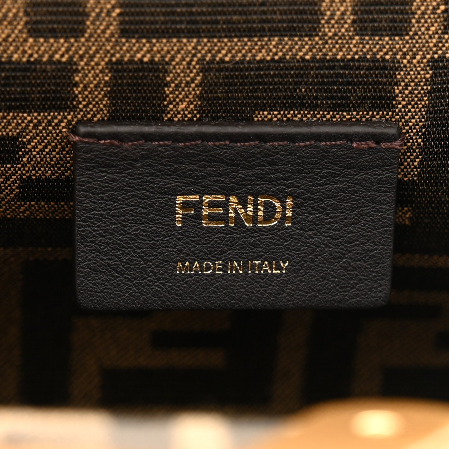 Shiny Nappa Small Fendi First Sand