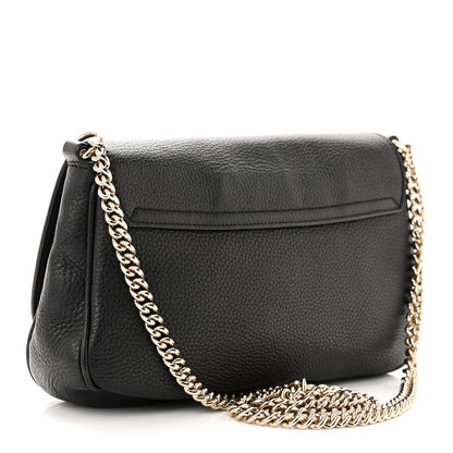 Gucci Pebbled Calfskin Medium Soho Flap Crossbody Black 3 of 17
