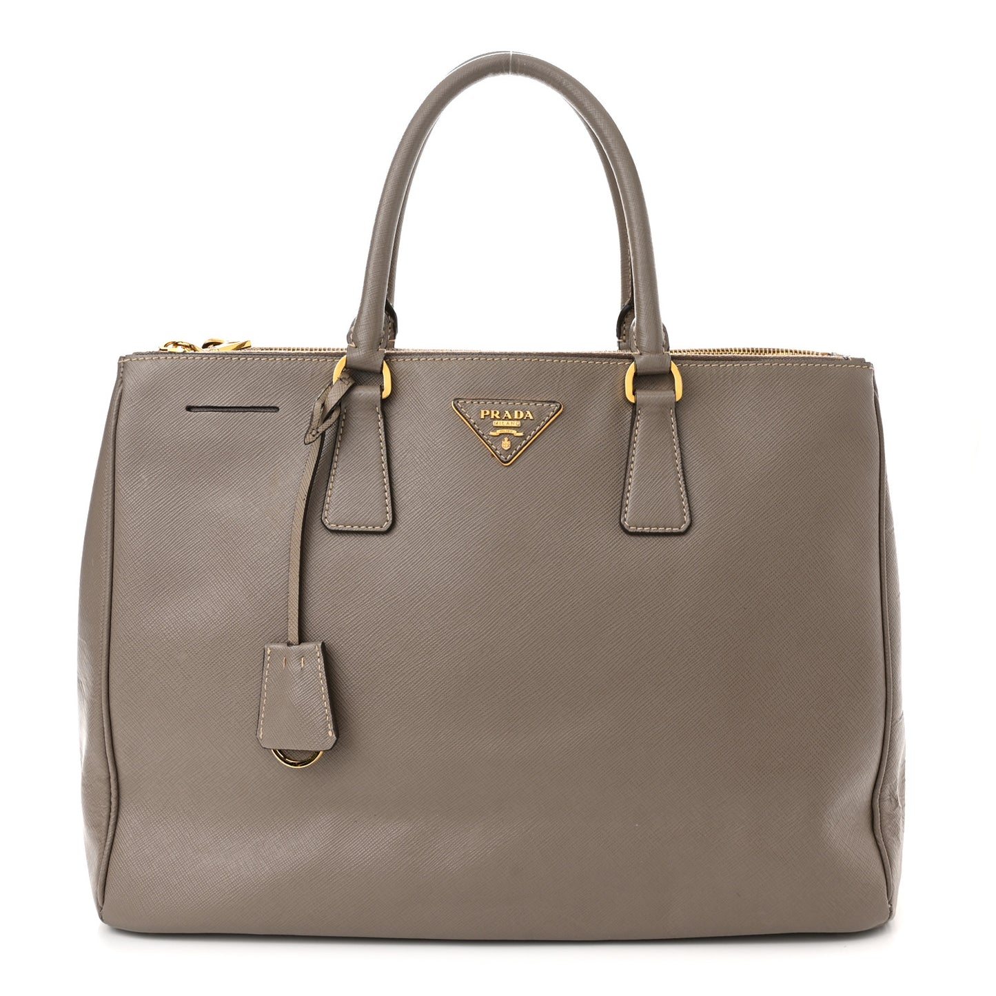 Saffiano Medium Galleria Double Zip Tote Argilla