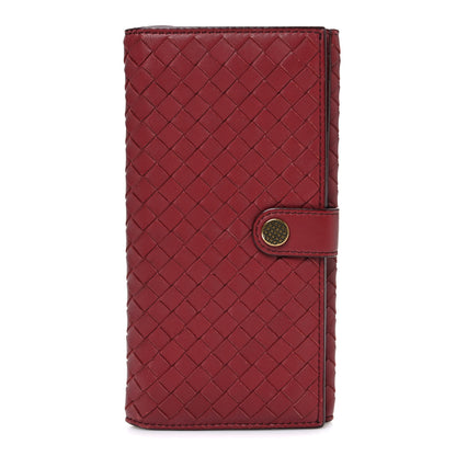 Bottega Veneta Nappa Intrecciato Continental Wallet Dark Red 1 of 8