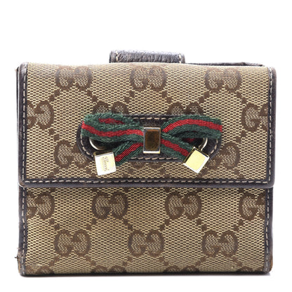 Gucci Monogram Princy Compact French Flap Wallet Brown 1 of 10