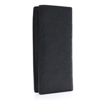 Louis Vuitton Calfskin Monogram Shadow Brazza Wallet Black 2 of 5