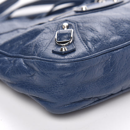 Balenciaga Agneau Classic Hardware Silver Hardware Hip Bleu Profond 8 of 9