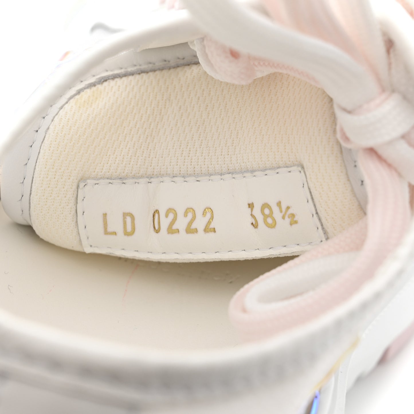 Iridescent Technical Mesh Monogram LV Squad Low Top Sneakers 38.5 Rose Clair