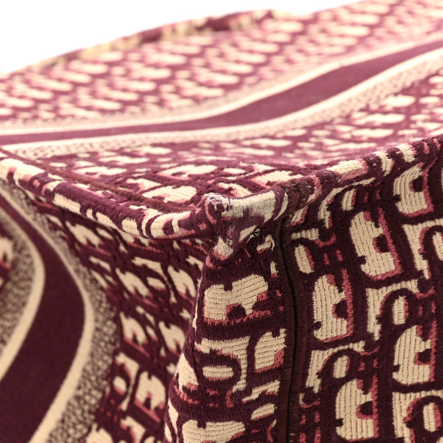 Oblique Large Book Tote Burgundy Multicolor