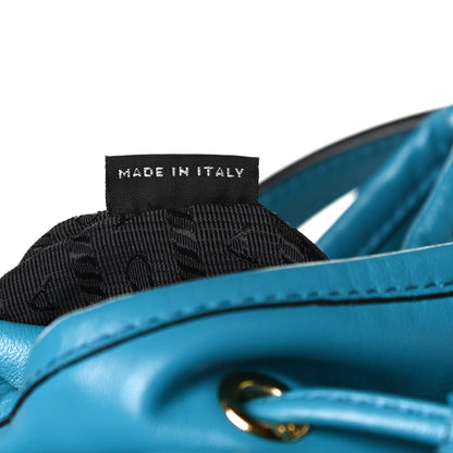 Prada Light Calfskin Saffiano Mini Bucket Crossbody Bag Voyage 7 of 12