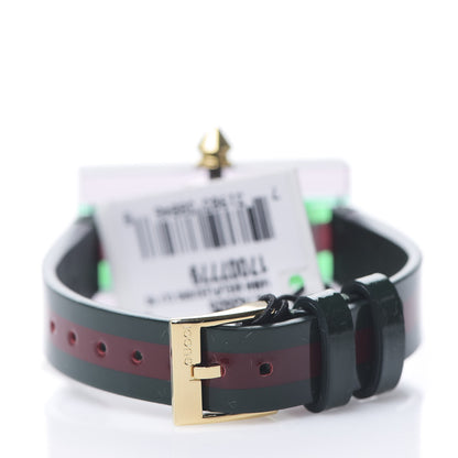 Gucci Stainless Steel Calfskin Plexiglass 24mm Skeleton Quartz Watch 3 of 5