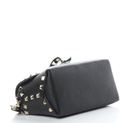 Valentino Garavani Pebbled Calfskin Mini Rockstud Crossbody Bag Black 4 of 9