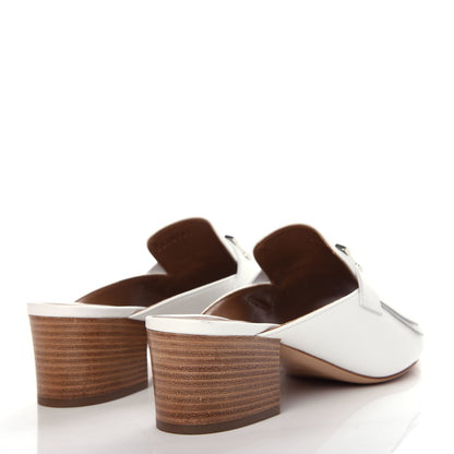 Hermes Calfskin Alma Sandals 38 White 4 of 13