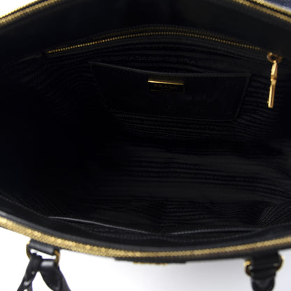 Prada Saffiano Lux Extra Large Galleria Double Zip Tote Black 5 of 14