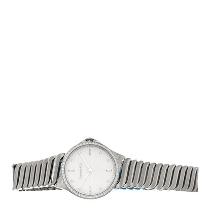 Tiffany Stainless Steel Diamond Bezel 28mm Metro 2-Hand Quartz Watch 2 of 5