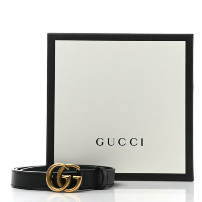 Gucci Calfskin Double G 20mm Belt 80 32 Black 6 of 6