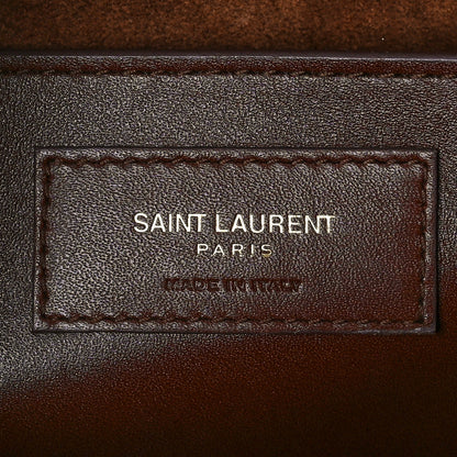 Saint Laurent Calfskin Floral Tooling Embossed Medium Classic Monogram Kate Satchel Toasted Brown 7 of 10