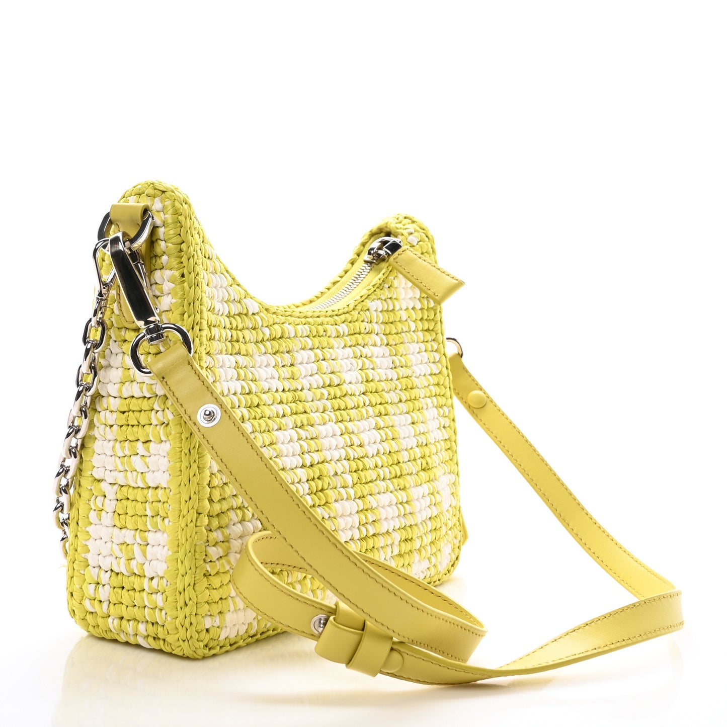 Yarn Raffia Effect Crochet Embroidered Mini Re-Edition Shoulder Bag Cedro