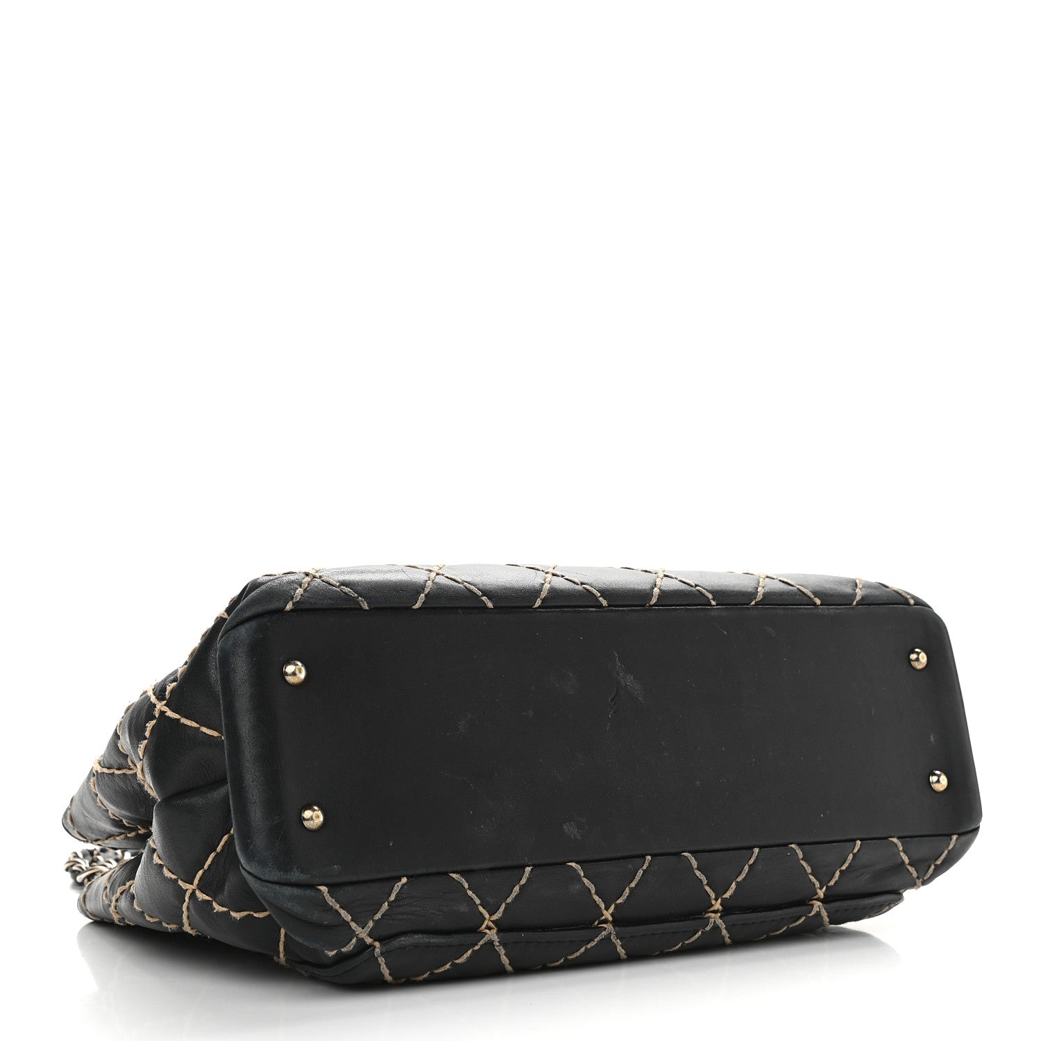 Chanel Calfskin Wild Stitch Shoulder Bag Black 3 of 11
