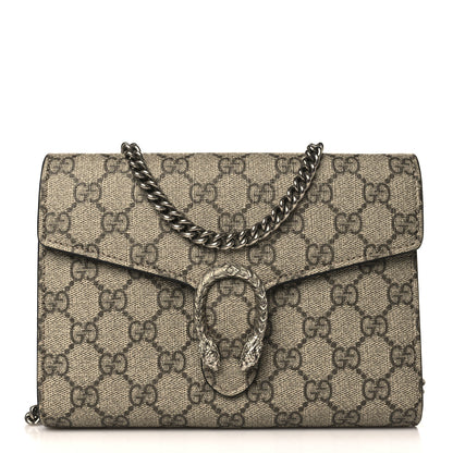 Gucci GG Supreme Monogram Mini Dionysus Chain Wallet Beige Black 1 of 9
