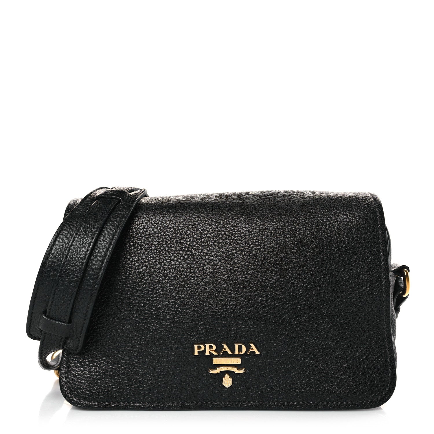Prada Vitello Phenix Crossbody Bag Black 2 of 8