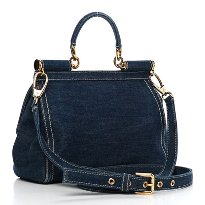 Dolce & Gabbana Denim Miss Sicily Satchel Blue Jeans 2 of 10
