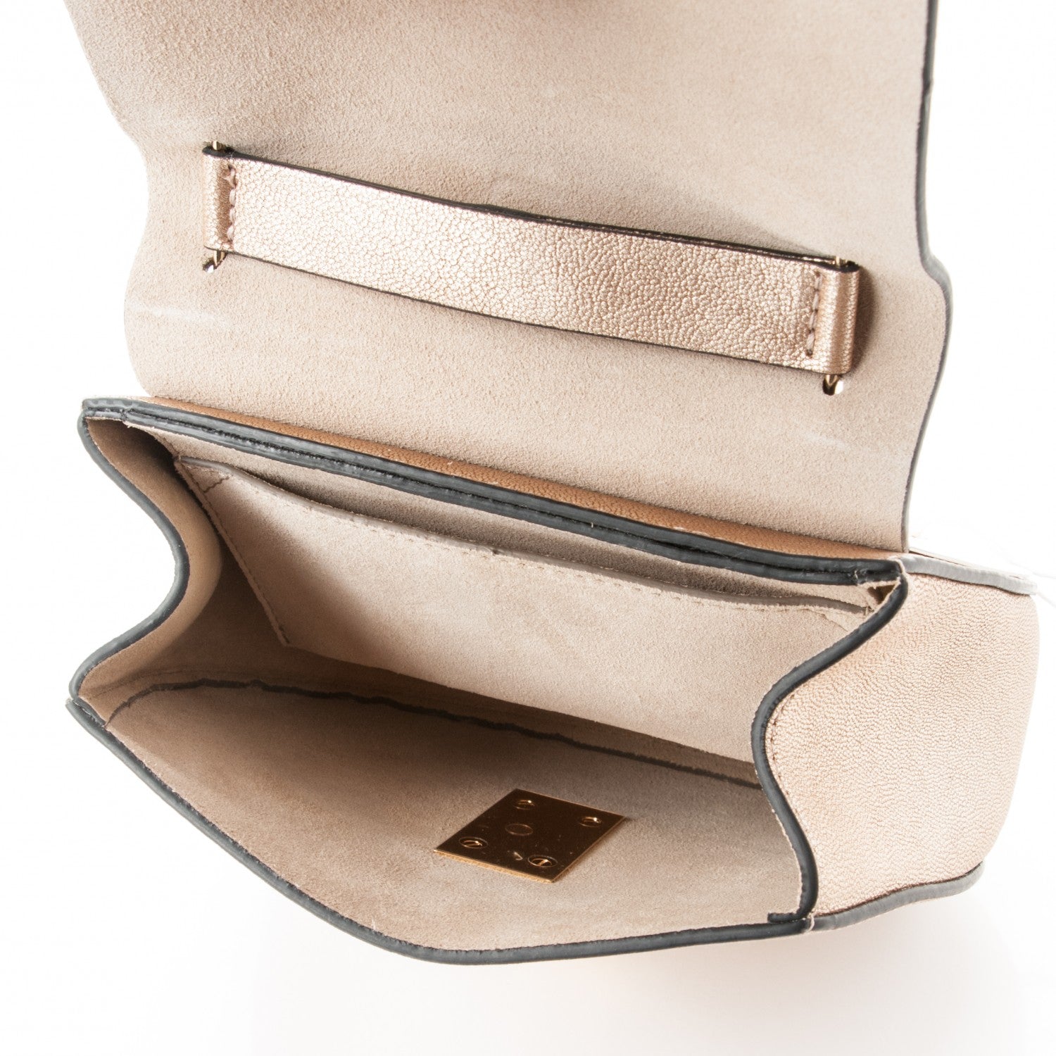 Chloe Metallic Goatskin Mini Drew Shoulder Bag Abstract Gold 5 of 7
