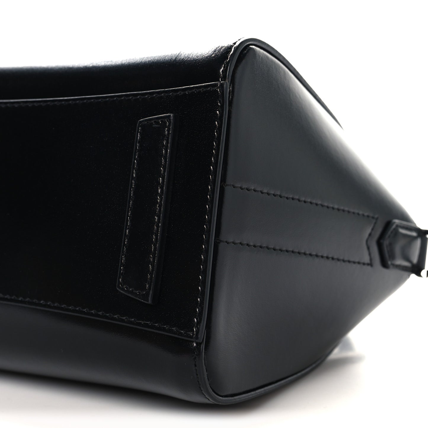 Shiny Lord Calfskin Mini Antigona Black