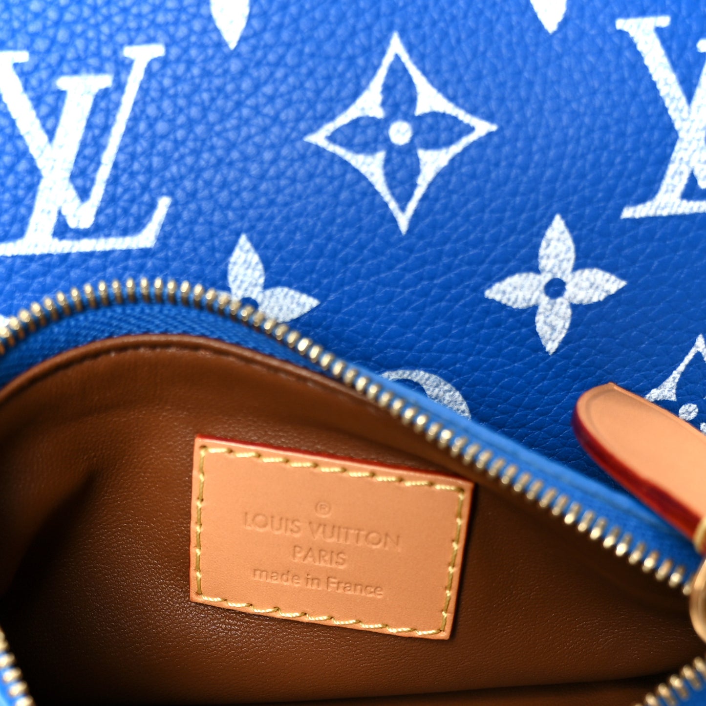 Calfskin Monogram Speedy P9 Bandouliere 25 Blue