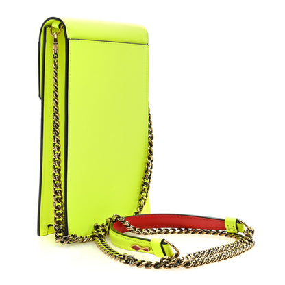 Christian Louboutin Calfskin Elisa Phone Crossbody Neon Green 3 of 8