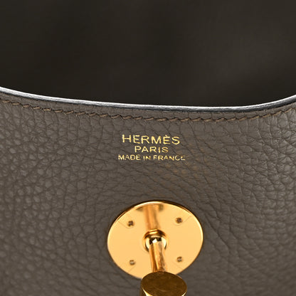 Hermes Taurillon Clemence Lindy 30 Etain 6 of 18