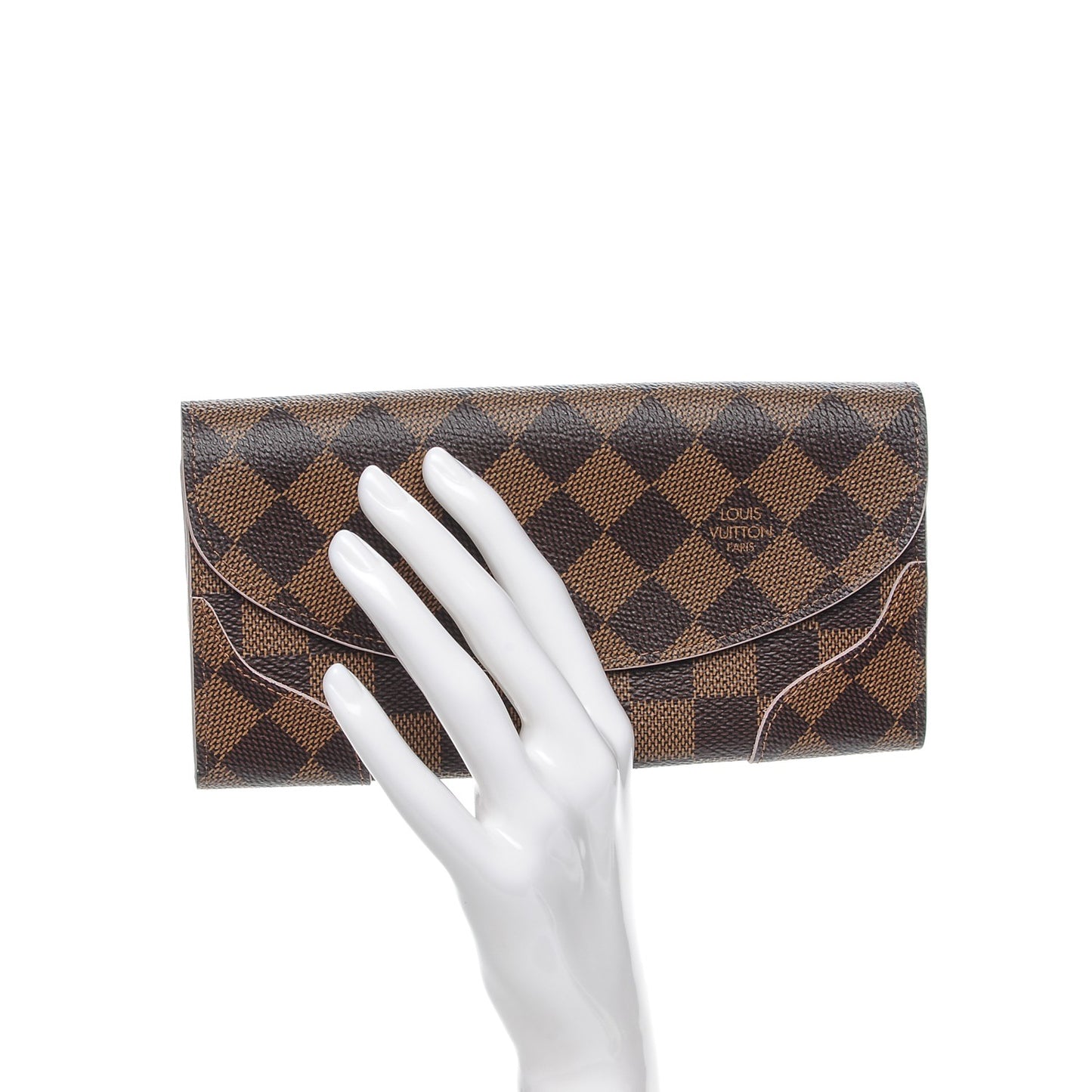 Damier Ebene Caissa Wallet Rose Ballerine