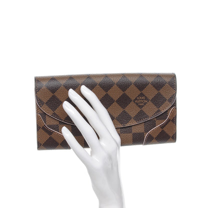 Louis Vuitton Damier Ebene Caissa Wallet Rose Ballerine 2 of 7