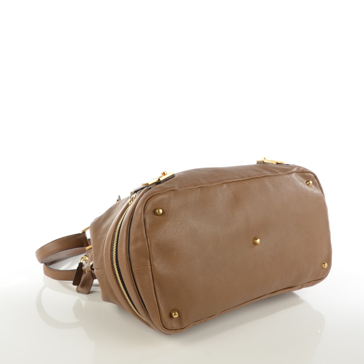 Chloe Calfskin Cary Zipped Shoulder Bag Taupe 4 of 8