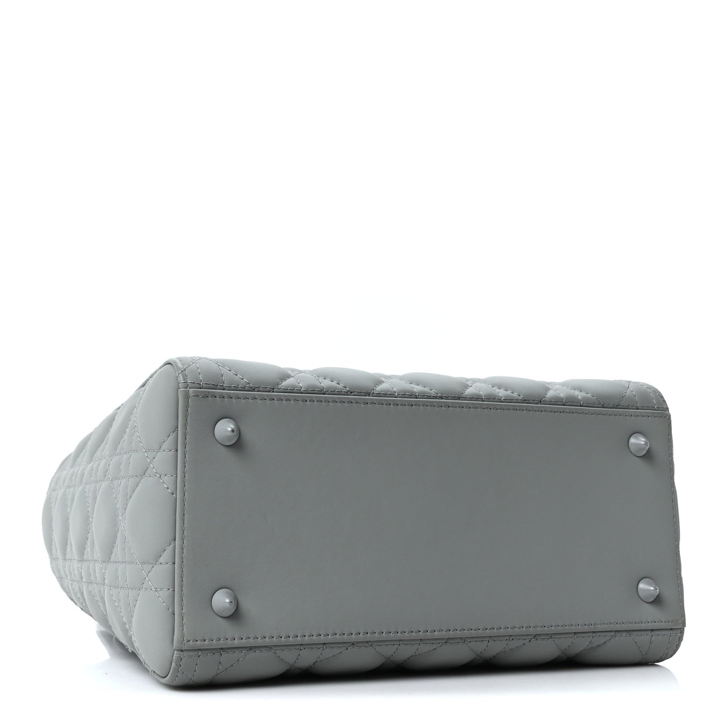 Ultra Matte Calfskin Cannage Medium Lady Dior Grey Stone