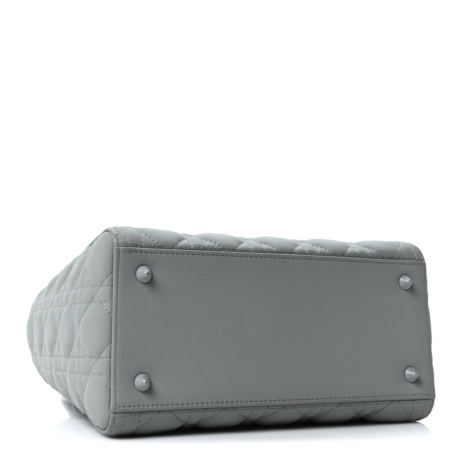 Christian Dior Ultra Matte Calfskin Cannage Medium Lady Dior Grey Stone 4 of 11