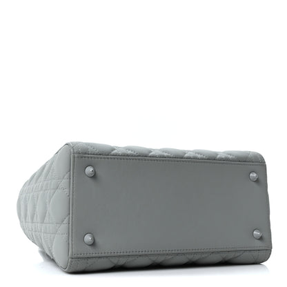Christian Dior Ultra Matte Calfskin Cannage Medium Lady Dior Grey Stone 4 of 11