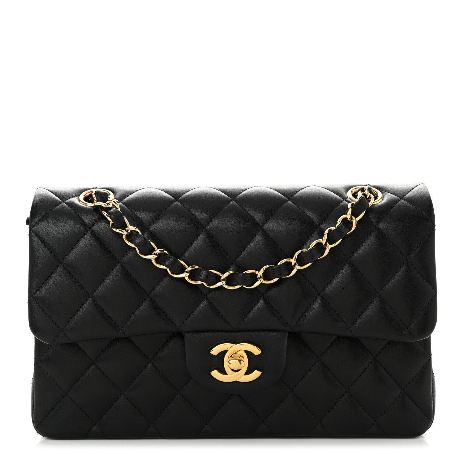 Chanel Lambskin Quilted Small Double Flap Black 1 of 11