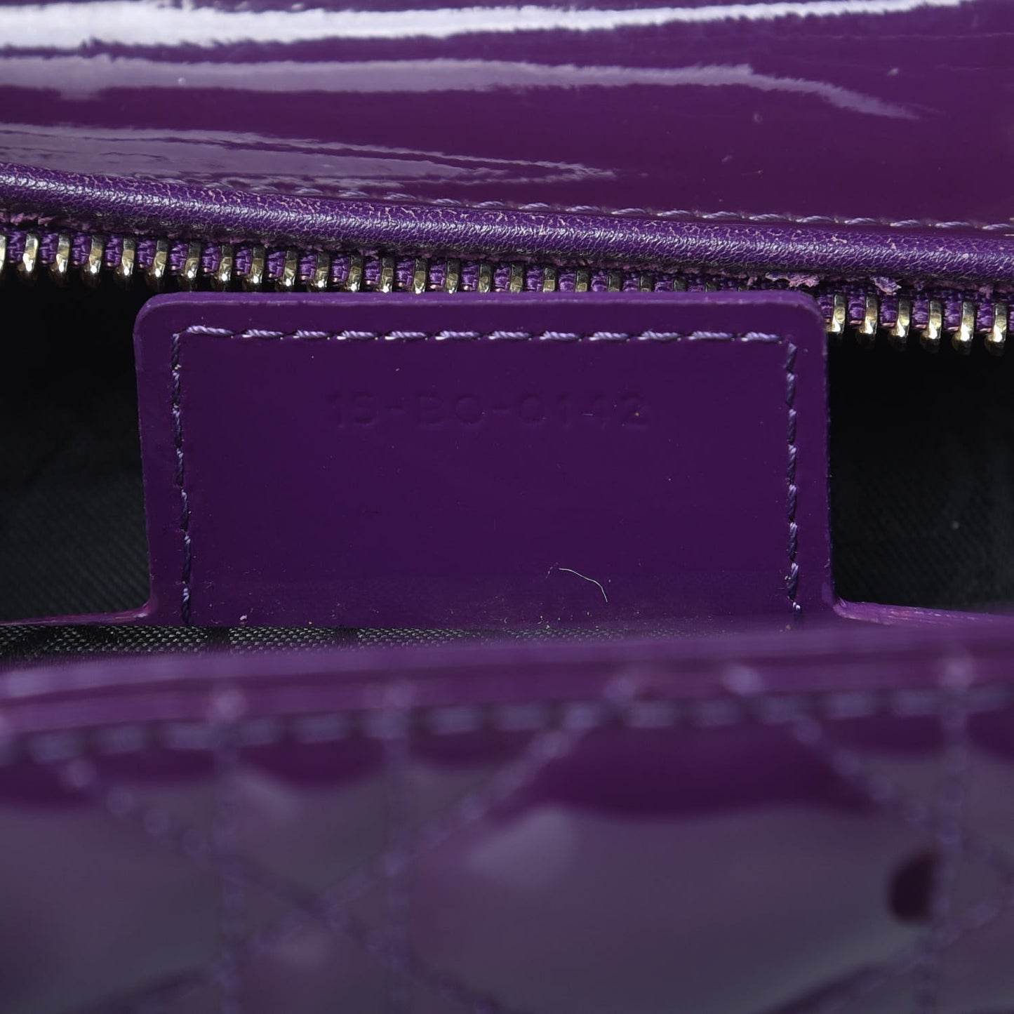 Patent Cannage Large Lady Dior Violet Purple