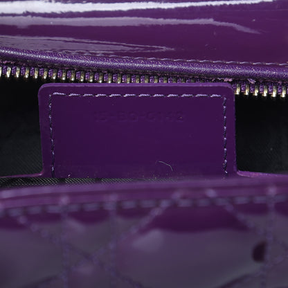 Christian Dior Patent Cannage Large Lady Dior Violet Purple 6 of 9