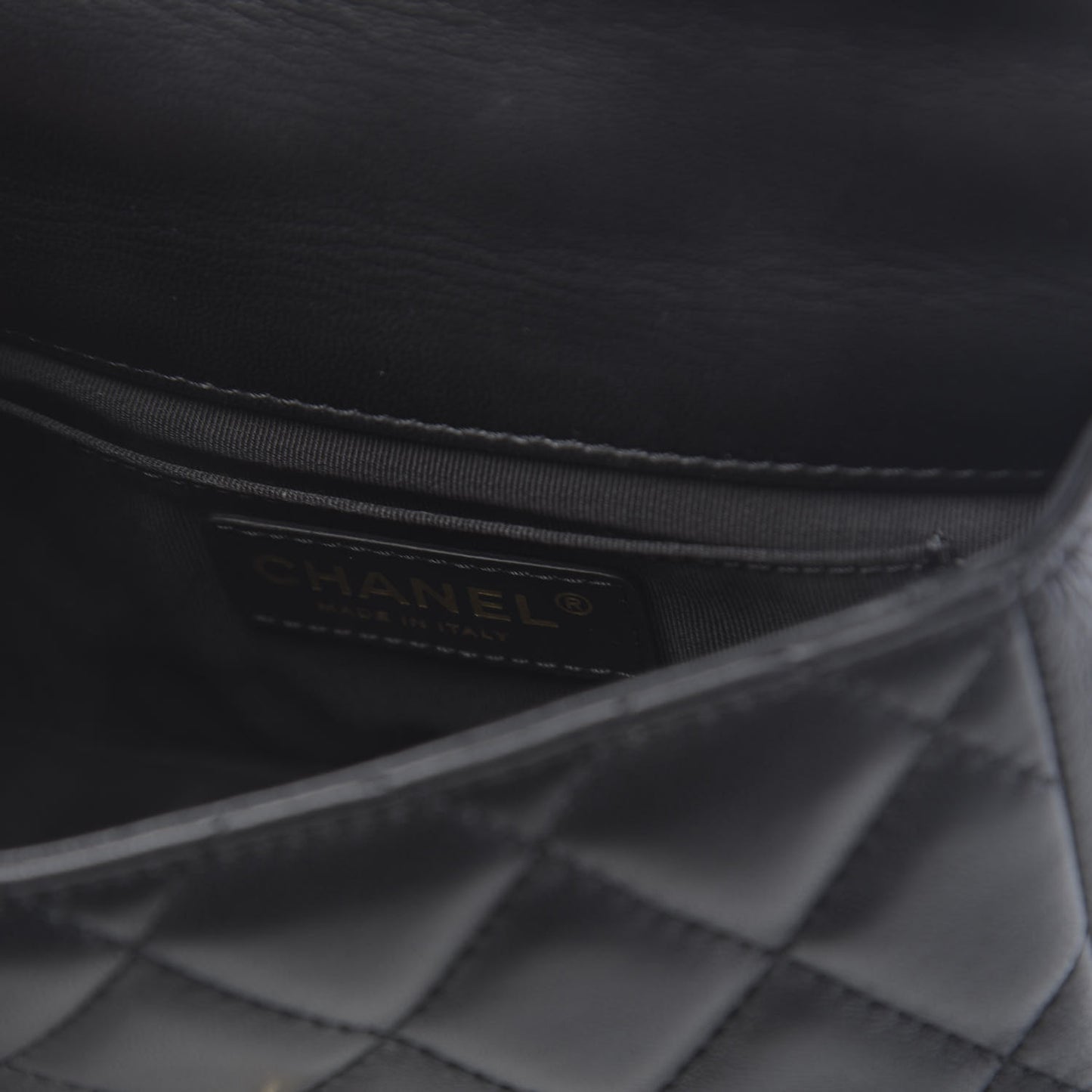 Lambskin Quilted Mini My Precious Flap Black