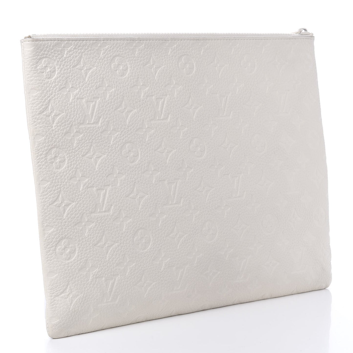 Taurillon Monogram Solar Ray A4 Pouch White